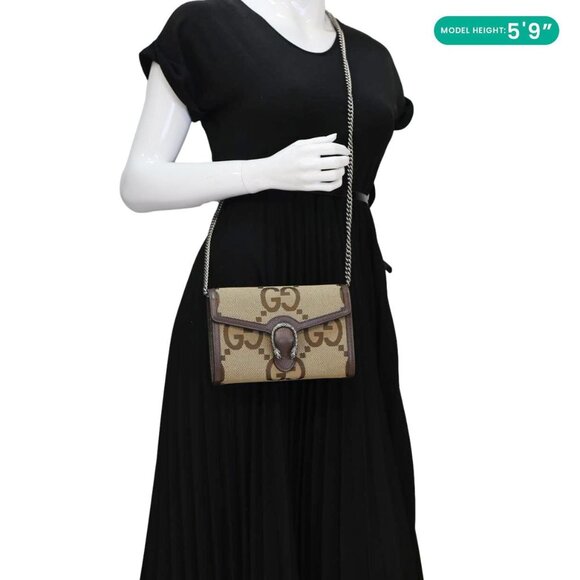 Gucci  Dionysus GG Jumbo Canvas Crossbody Bag Beige 401231 - Picture 2 of 14